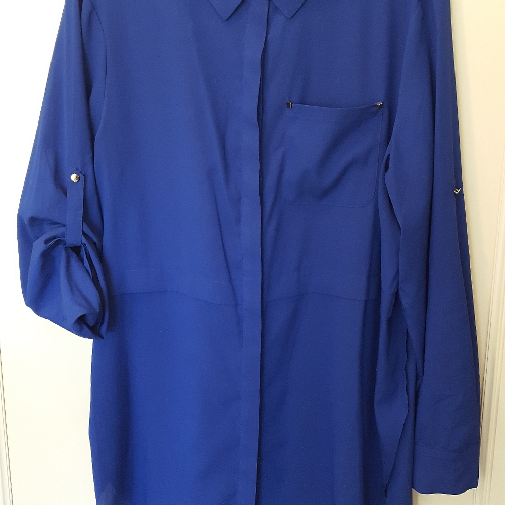 Ivanka Trump Cobalt Blue Tunic/Blouse Misses XL
